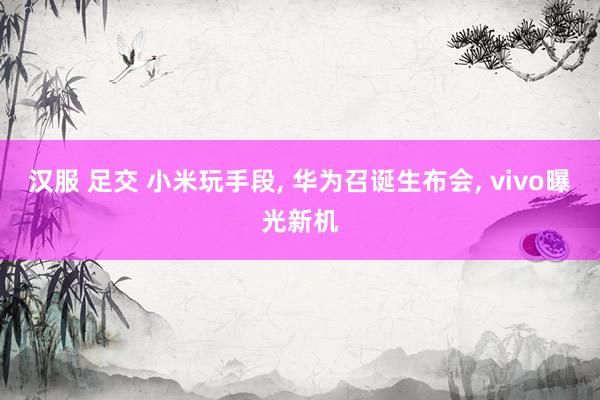 汉服 足交 小米玩手段， 华为召诞生布会， vivo曝光新机