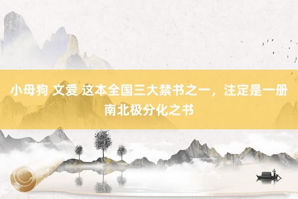 小母狗 文爱 这本全国三大禁书之一，注定是一册南北极分化之书